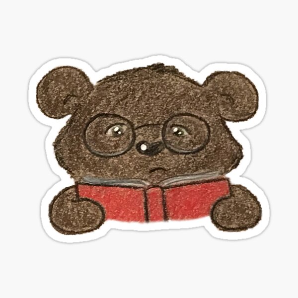 Studious Bear Sticker