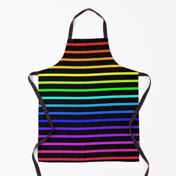 Item preview, Skinny Rainbow Stripes on Black designed and sold by Camille Gerrick.