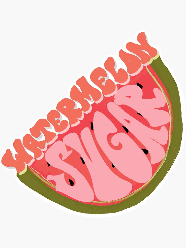 Thumbnail 3 of 3, Sticker, Watermelon Sugar Sticker designed and sold by sofriedart.