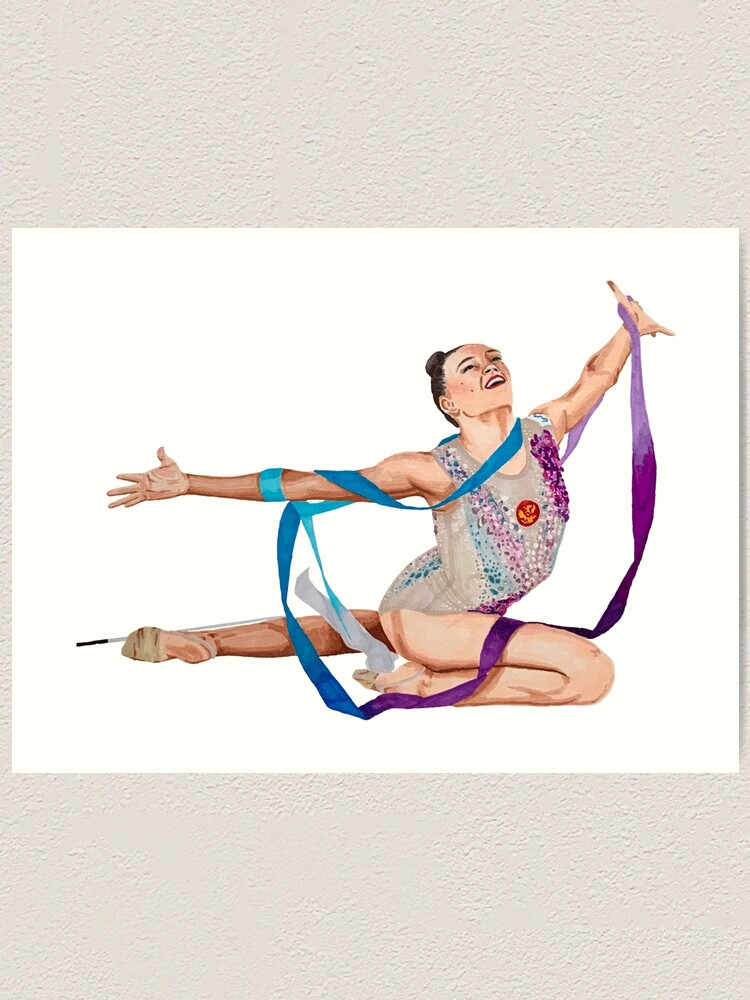 Rhythmic Gymnastics Daria Trubnikova Ribbon Art Print for Sale by  rhythmicdrawing