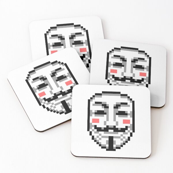 Item preview, Anonymous Mask Pixel designed and sold by AnonymousMerch.