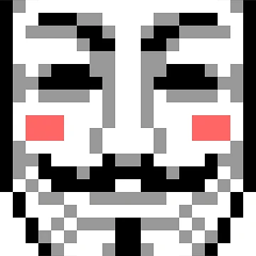 Artwork thumbnail, Anonymous Mask Pixel by AnonymousMerch