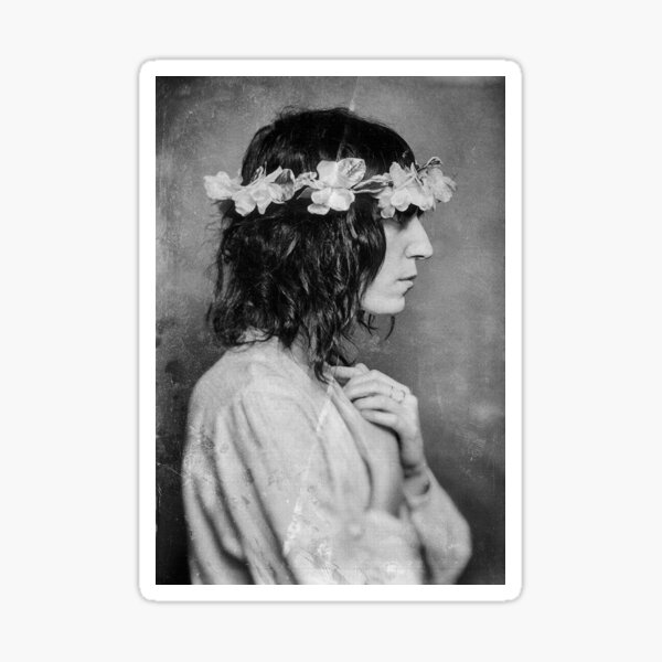 Patti Smith 70s Punk Flower Crown Sticker