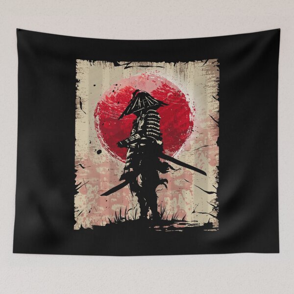 Item preview, Japanese Art Samurai Vintage Fighter Retro Design designed and sold by NomYen ..