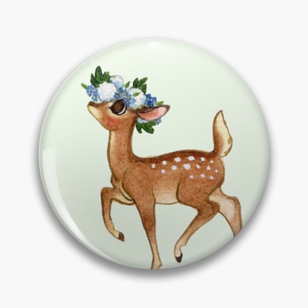 Item preview, Flower Deer Fawn designed and sold by JayBirdsBrain.