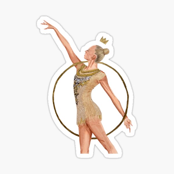 Rhythmic Gymnastics Yana Kudryavtseva Hoop - Golden Queen Sticker