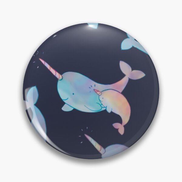 Artikelvorschau, Moonlit Navy Galaxy Aquarell Narwal Pack entworfen und verkauft von SwaDesign.