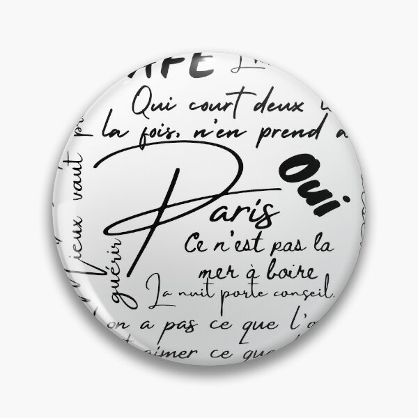 Item preview, French Sayings designed and sold by SunriseStar.