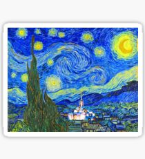 Starry Starry Night with Temple 16x20 Sticker