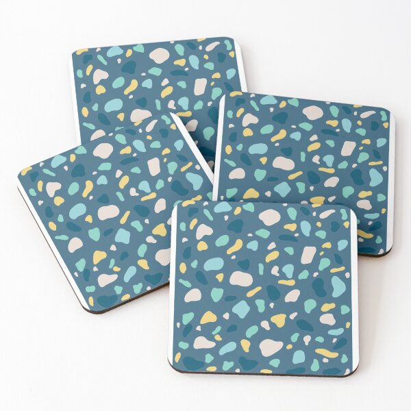 Item preview, blue-scale terrazzo designed and sold by a-maliva.