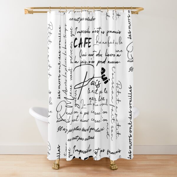 White Shower Curtains, French Shower Curtains, Provence Shower