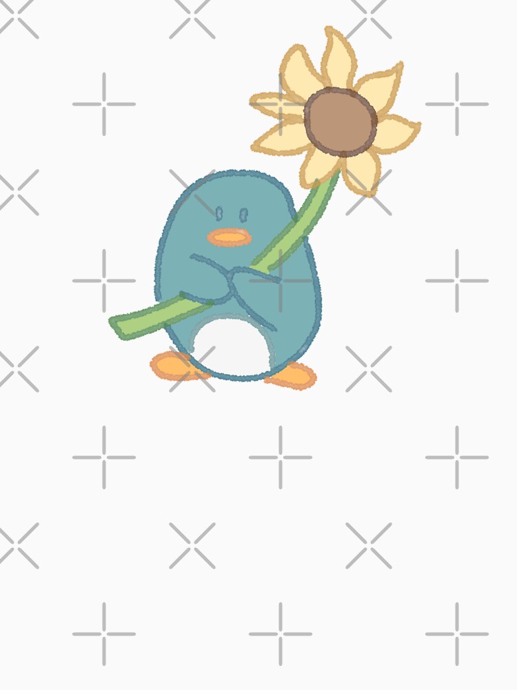 Little Penguin With Sunflower by bassoongirl123
