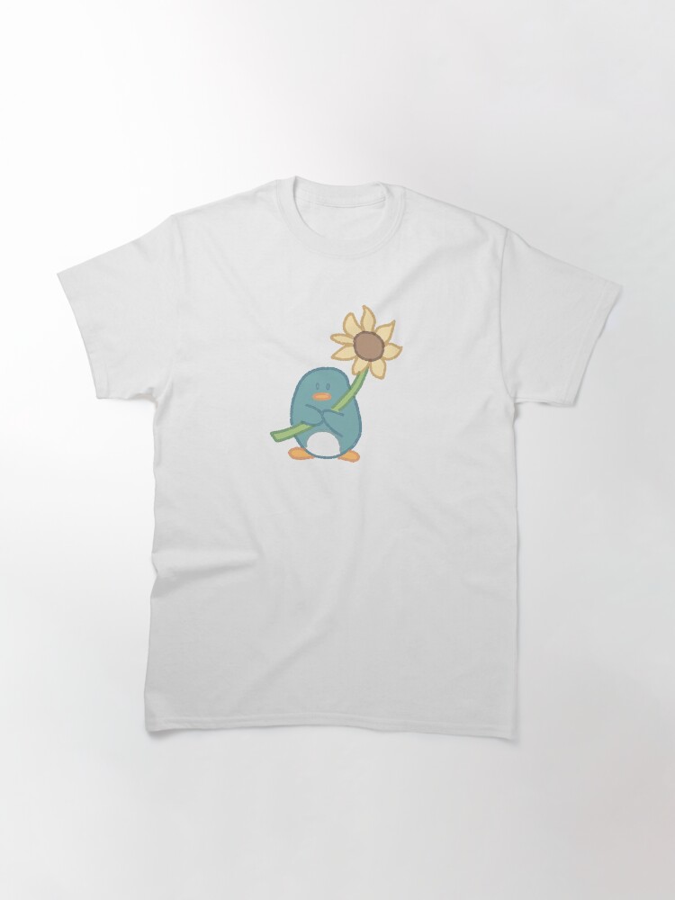 Alternate view of Little Penguin With Sunflower Classic T-Shirt