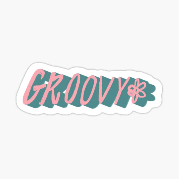 Groovy pink Sticker