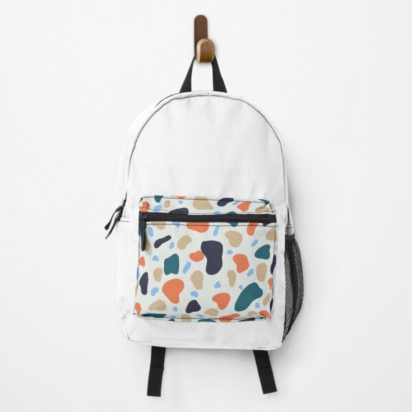 Item preview, orange and blue scale terrazzo designed and sold by a-maliva.