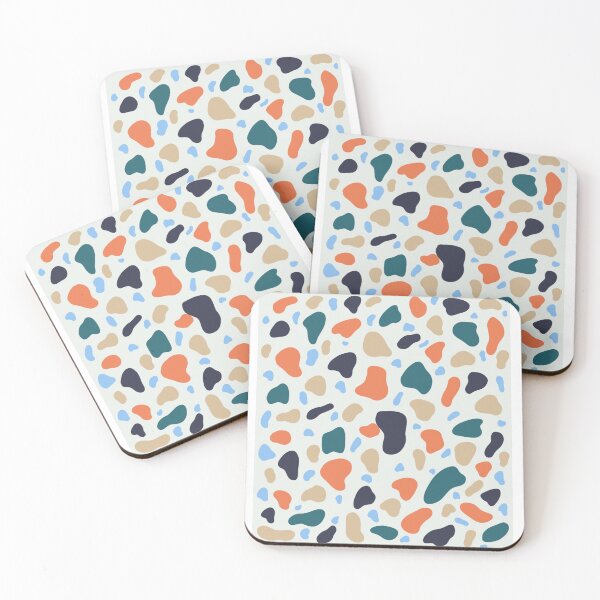 Item preview, orange and blue scale terrazzo designed and sold by a-maliva.