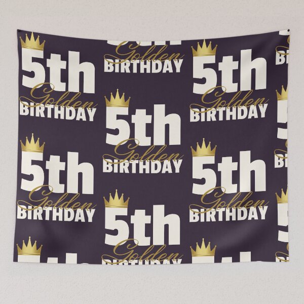 Item preview, Kids 5th Golden Birthday Year Age Crown design designed and sold by doodabobs.