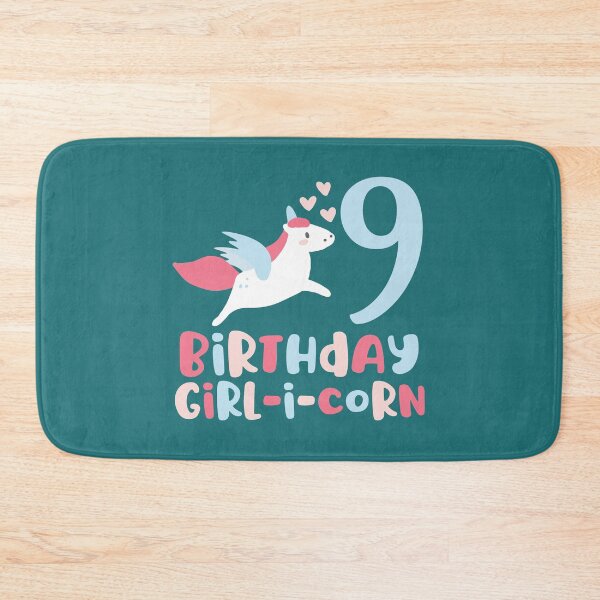 Item preview, Kids Birthday Girl-i-Corn Unicorn Alicorn Lovers Happy 9th Bday product designed and sold by doodabobs.