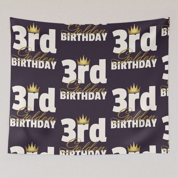 Item preview, Kids 3rd Golden Birthday Year Age Crown print designed and sold by doodabobs.
