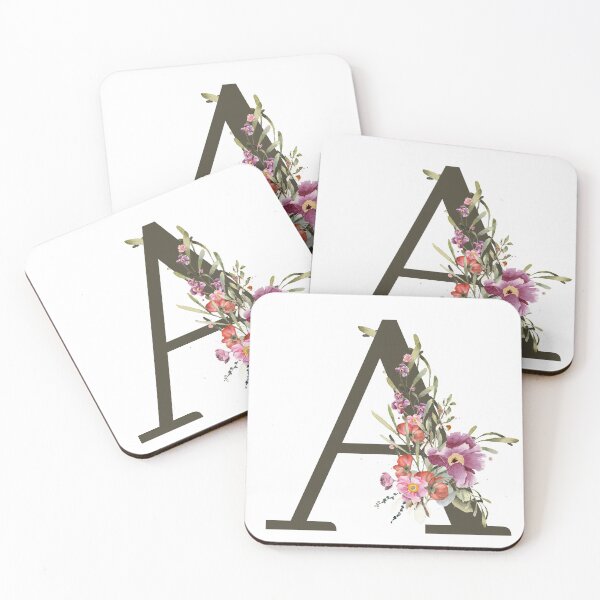 Item preview, Floral Wreath Bouquet Arrangement Monogram Letter A designed and sold by TheFamilyVan.