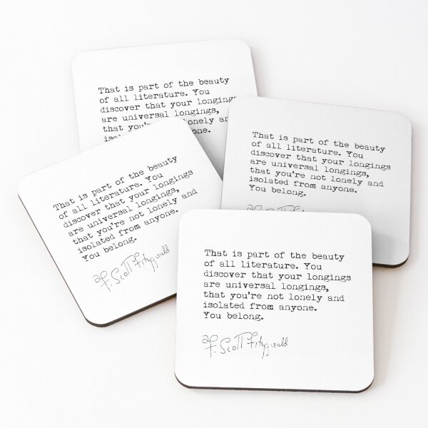 Item preview, F. Scott Fitzgerald Literature  Quote designed and sold by HeatherMoonArt.