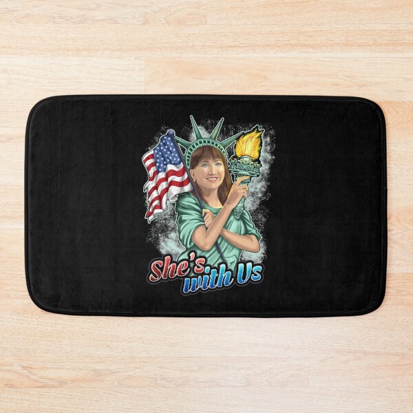 Item preview, She's With Us Lady Liberty Illustration Bright Green Splash designed and sold by NoveltyMerch.