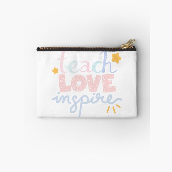 Item preview, Teach Love Inspire (Pink Blue Pastel Text) designed and sold by Amywear.
