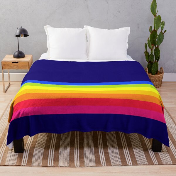 Item preview, vintage rainbow stripe on navy designed and sold by Camille Gerrick.