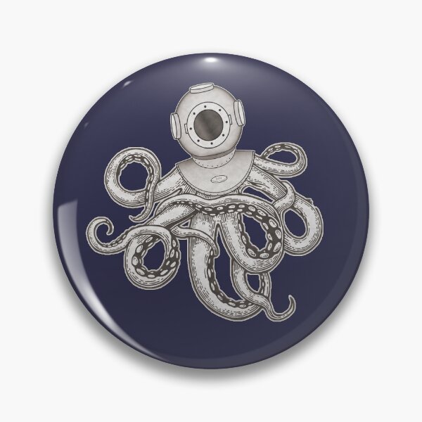 Item preview, Steampunk Octopus With Diving Bell designed and sold by DeAnna Hickman.