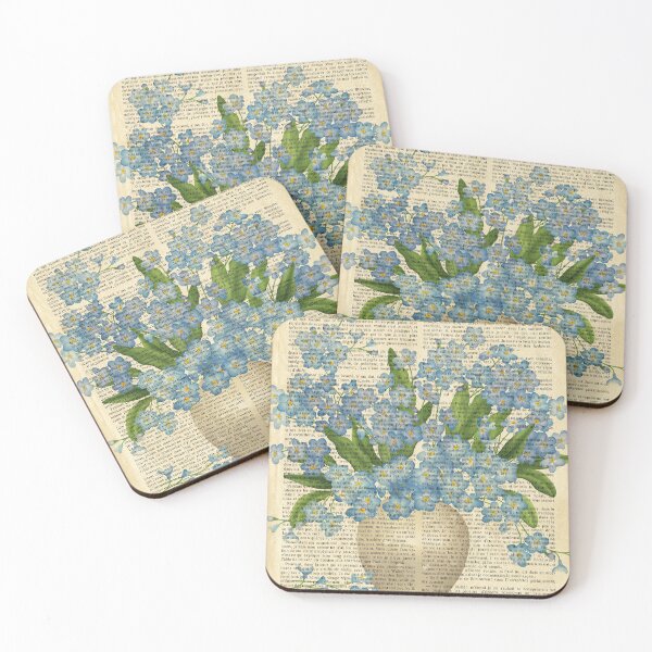 Item preview, Botanical prints - blue flowers - forget-me-not designed and sold by Red Witch Art.