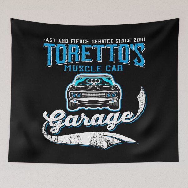 Item preview, Toretto's Muscle Car Garage Fierce Service designed and sold by Alema Art.