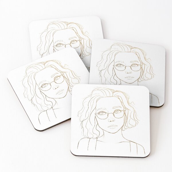 Item preview, Thinking Girl Line Art designed and sold by wilderthanmost.