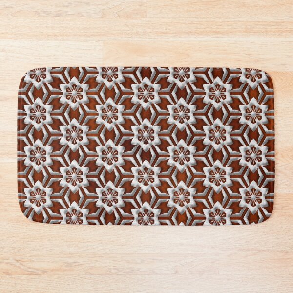 Item preview, Vintage red and white grungy and floral geometric moroccan repeated pattern designed and sold by vector-pro.