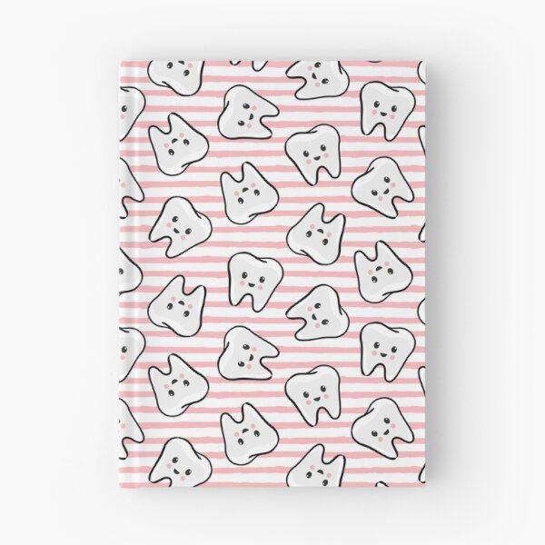Item preview, happy teeth on pink stripes - dentistry  designed and sold by littlearrow.