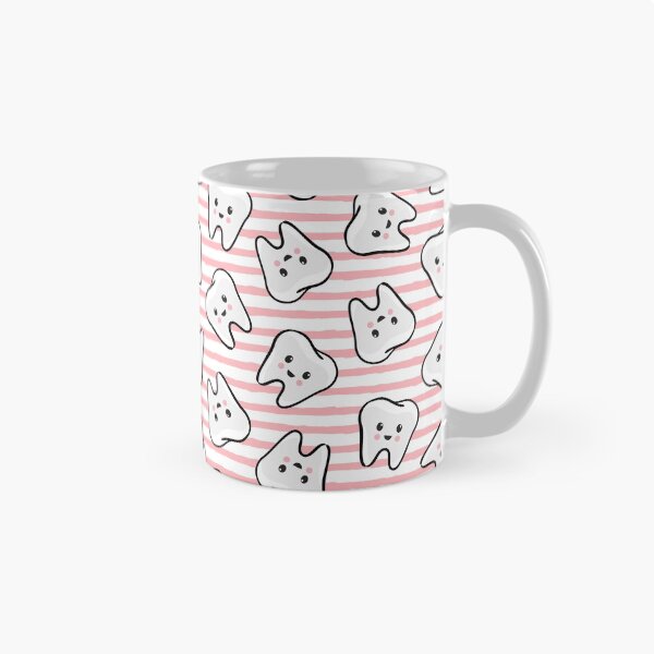 Item preview, happy teeth on pink stripes - dentistry  designed and sold by littlearrow.