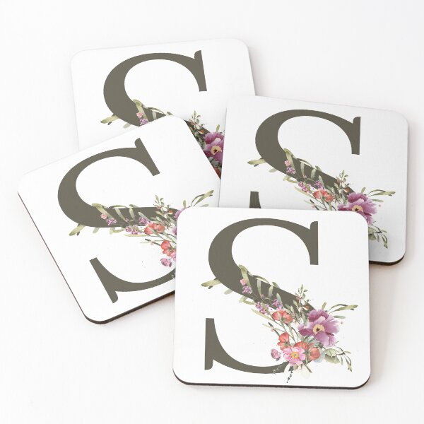 Item preview, Floral Wreath Bouquet Arrangement Monogram Letter S designed and sold by TheFamilyVan.