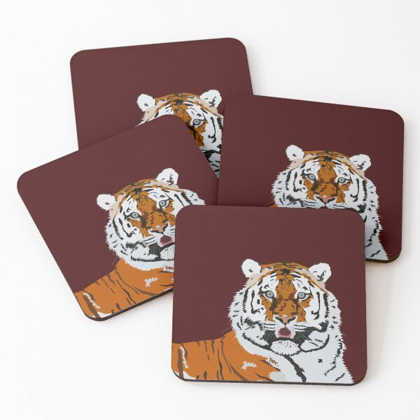 Item preview, White and brown Asiatic tiger in horrifying look designed and sold by DBkaushal.