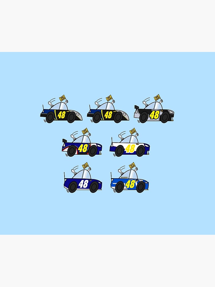 "Nascar Jimmie Johnson 7Time Champion EMini" Shower Curtain for Sale