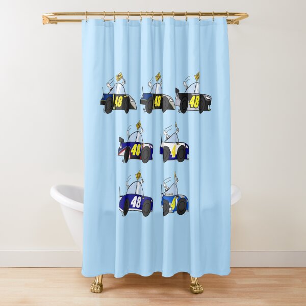 "Nascar Jimmie Johnson 7Time Champion EMini" Shower Curtain for Sale