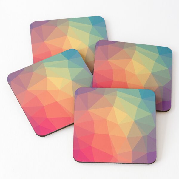 Item preview, Rainbow colored Triangular abstract minimalist Pattern designed and sold by Iconique Space.