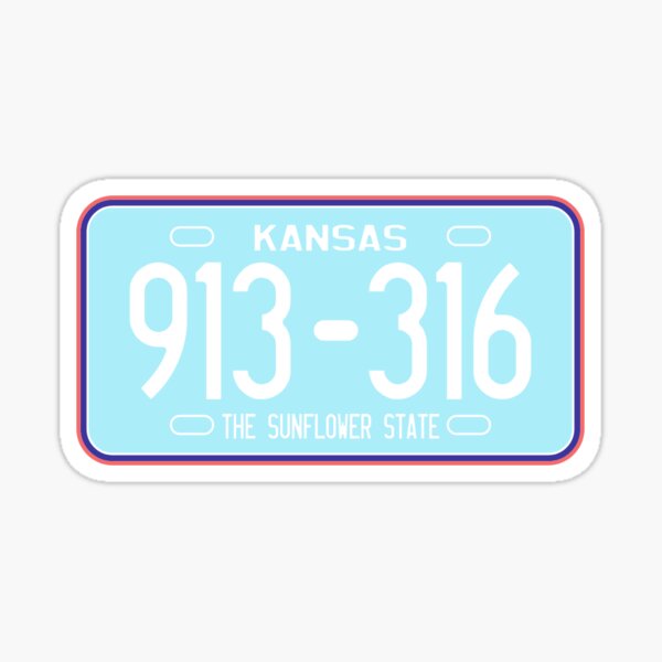 kansas license plate Sticker
