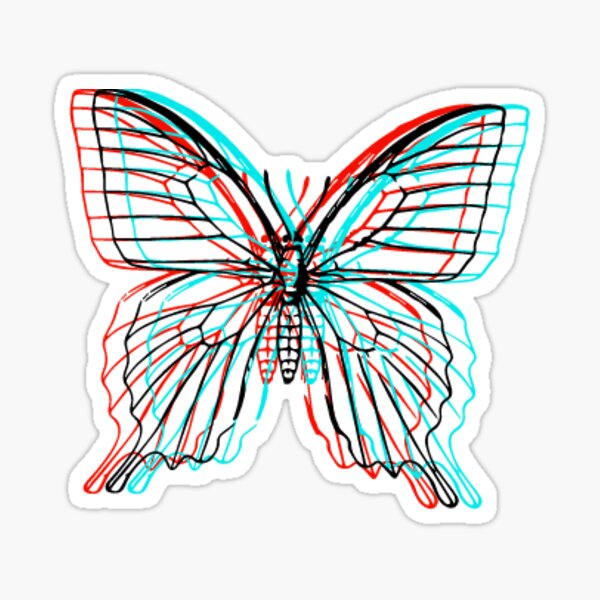 Item preview, butterfly glitch designed and sold by Minal Patel.