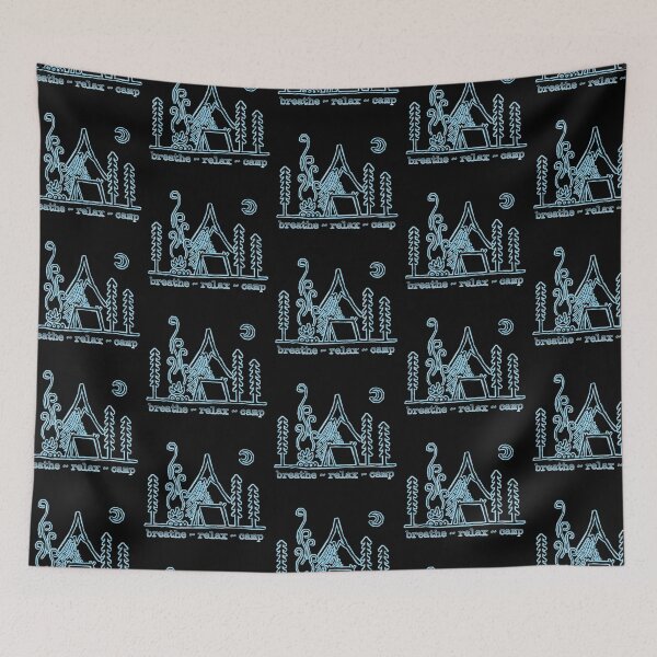Item preview, breathe relax camp - camping - blue by Boo-da-chay designed and sold by Boo-da-chay.