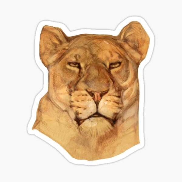 Item preview, Lioness Female Lion Face I love Lions Gift designed and sold by madeulaugh.