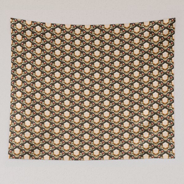 Item preview, Historical and vintage golden geometric arabesque repeated pattern designed and sold by vector-pro.