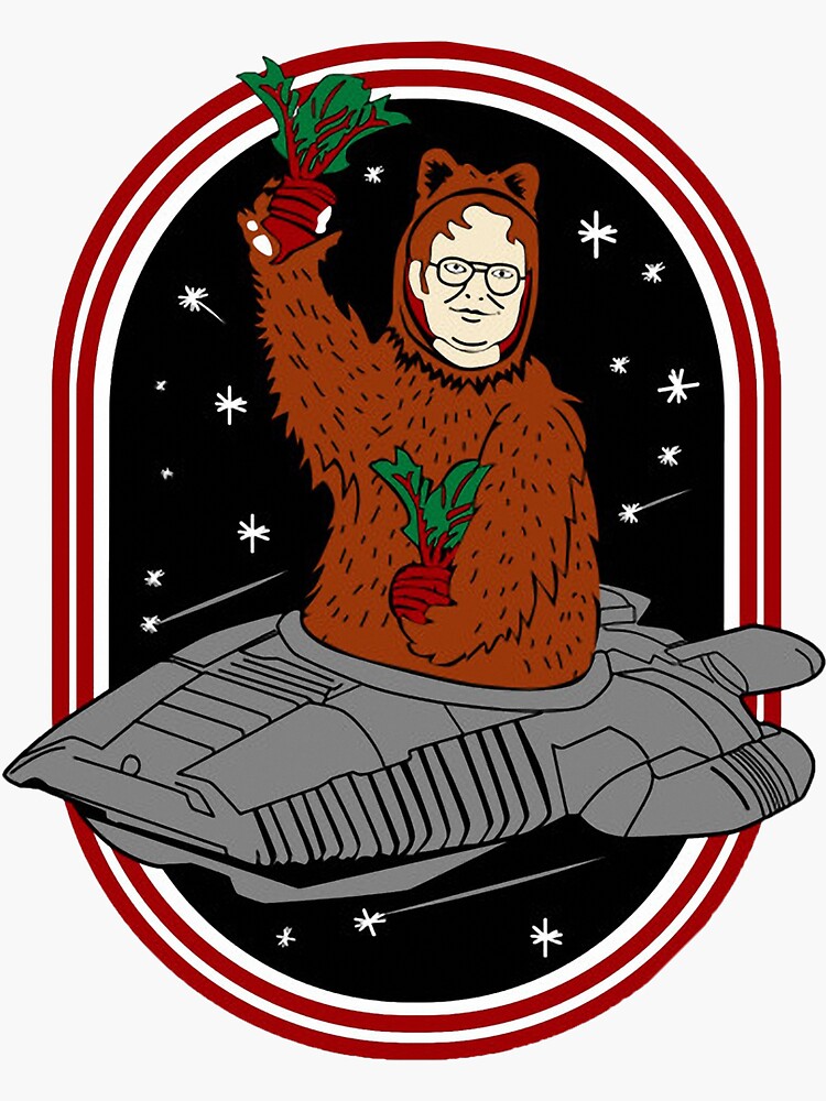 "Bears Beets Battlestar Galactica" Sticker by scarlett1993 Redbubble