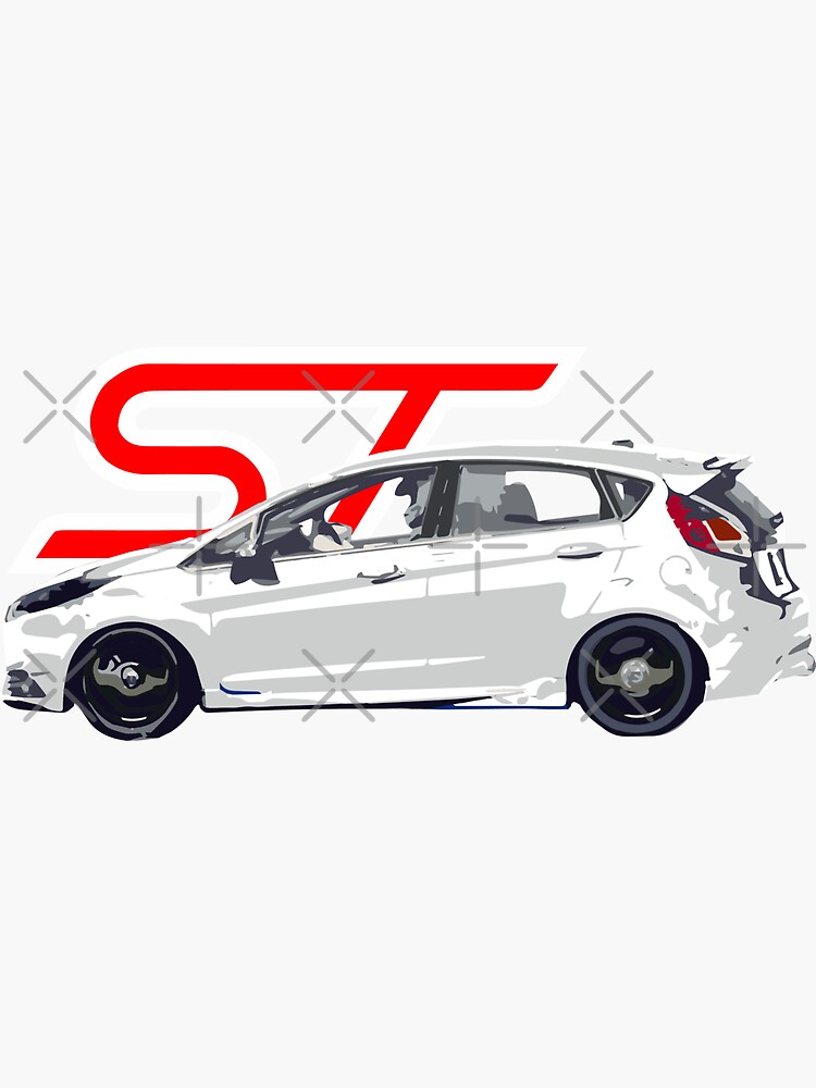 Black Ford Fiesta Mk7 Full Racing Stripe Stickers