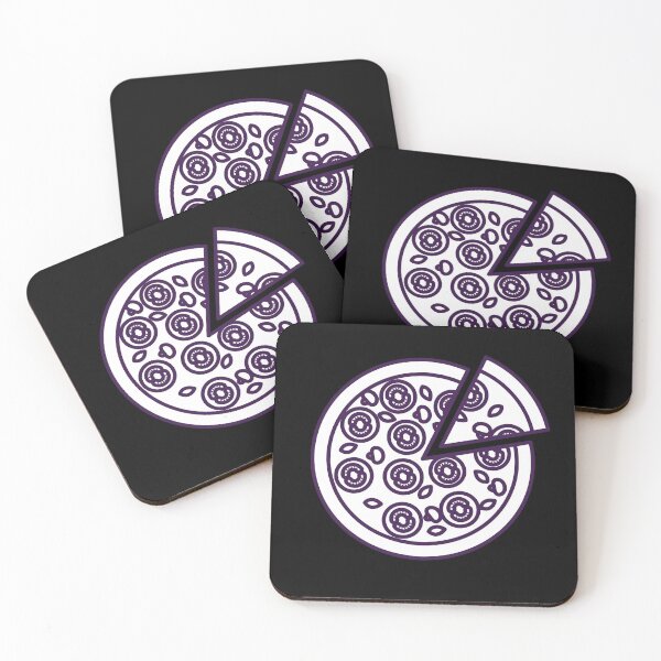 Item preview, White and Purple Pizza Pie designed and sold by Maria Simone.