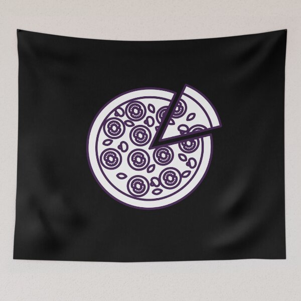 Item preview, White and Purple Pizza Pie designed and sold by Maria Simone.