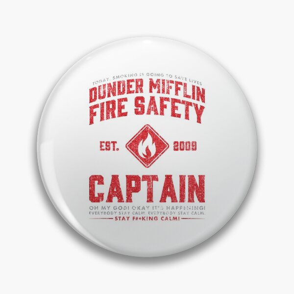 Item preview, Dunder Mifflin Fire Safety Captain designed and sold by huckblade.